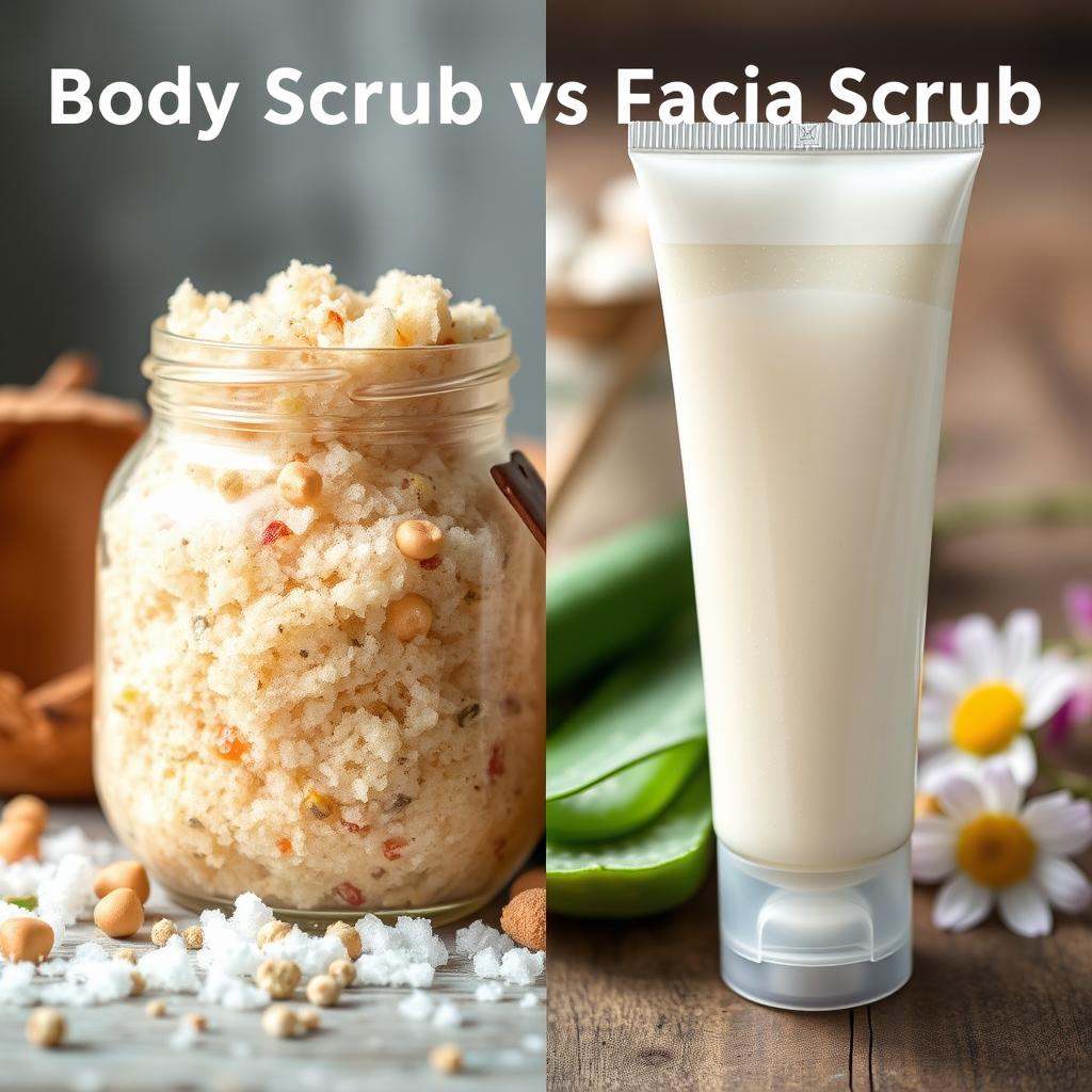 perbedaan scrub tubuh dan wajah perbedaan scrub tubuh dan wajah